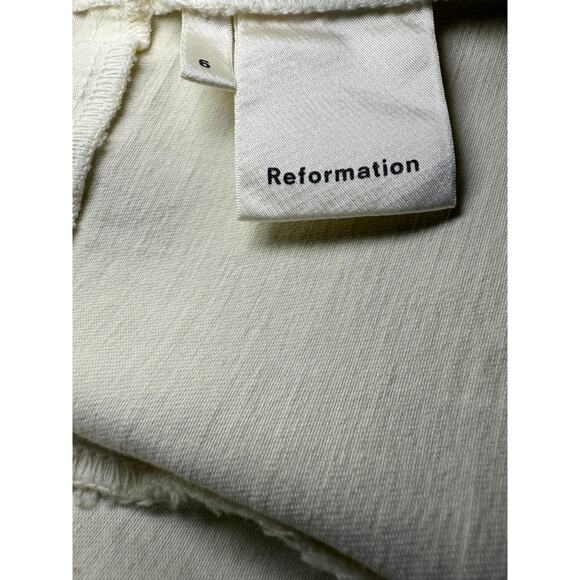 Reformation Lexi Corset Raw Edge Ivory Size 6 Top - Picture 7 of 11